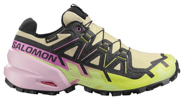 Salomon Speedcross 6 GTX Trail Running Shoes Yellow/Pink Women's