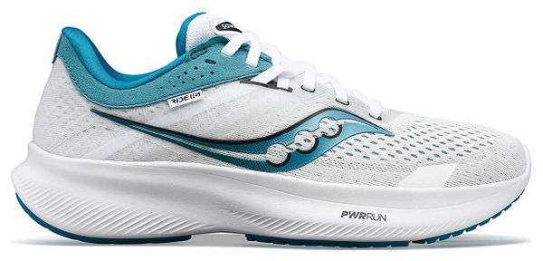 Chaussures de Running Femme Saucony Ride 16 Blanc Bleu