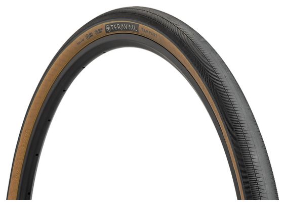 Teravail Rampart 700 mm Neumático de grava Tubeless Ready Luz plegable y lateral flexible de color tostado