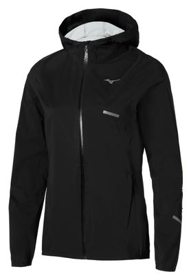 Chaqueta impermeable Mizuno Waterproof 20K negra para mujer