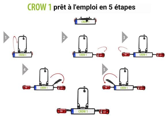 Eufab -  Porte-vélos 1 Vélos Sur Attelage Crow 1 - Eufab