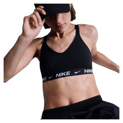 Sujetador de sujeción media Nike Indy Negro Mujer