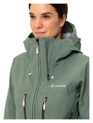 Women's waterproof Jacket Vaude Monviso 3L Green