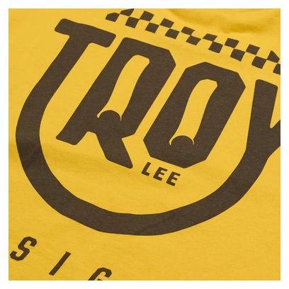 Kurzarm Troy Lee Designs Smiley T-Shirt Gelb