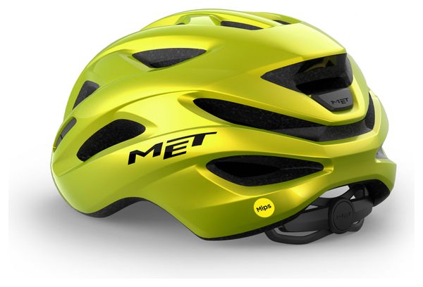 Helm MET Idolo Mips lime Yellow Metallic Glossy