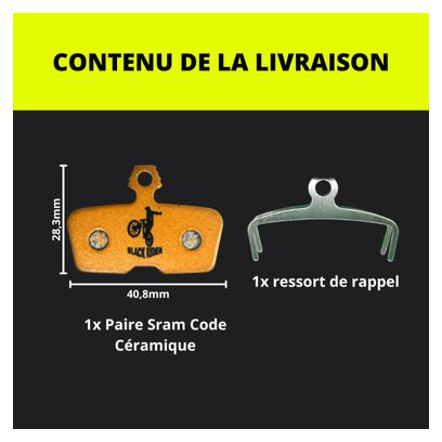 Plaquettes De Frein Céramique Pour SRAM - Paire Avec Ressort - Freinage Fiable