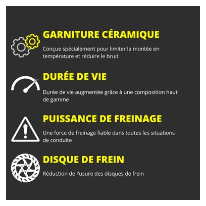 Paires de Plaquettes BLACK RIDER pour SRAM Code Céramique 'Progressif'