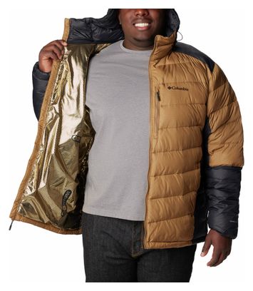 Columbia Labyrinth Loop Brown Hooded Down Jacket