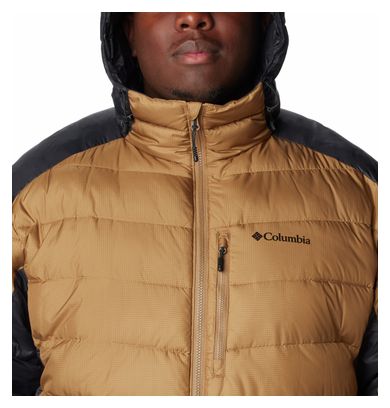 Columbia Labyrinth Loop Brown Hooded Down Jacket