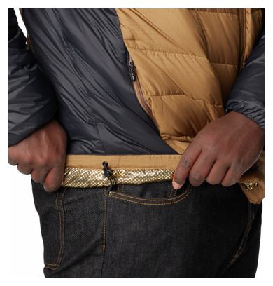 Columbia Labyrinth Loop Brown Hooded Down Jacket