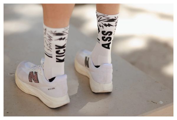 Incylence Ultralight Kickass V4 Socks, White/Black