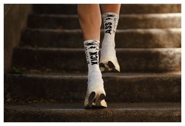 Incylence Ultralight Kickass V4 Socks, White/Black