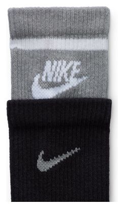 Nike Everyday Plus Socken Schwarz/Grau