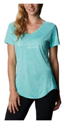 Columbia W Trinity Trail II Graphic Tee Shirt Blue Women