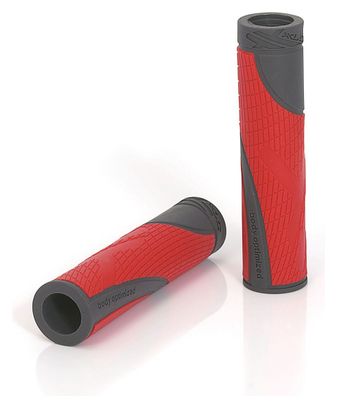 Pair of XLC GR-S18 130 mm Grips Red/Gray