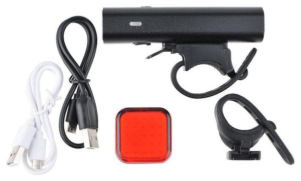 Kit d'éclairage à Led pour vélo rechargeable par USB 400/40 Lumen