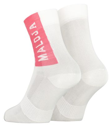 Maloja LanaroM Unisex Socks. White/Pink