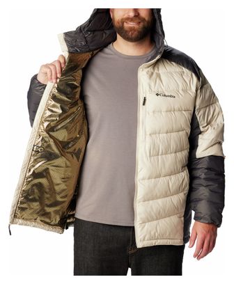 Columbia Labyrinth Loop Beige Hooded Down Jacket