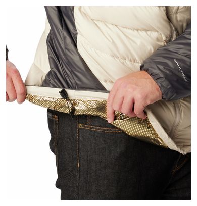 Columbia Labyrinth Loop Beige Hooded Down Jacket