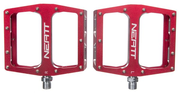 Coppia di pedali Neatt Attack V2 XL 11 Pin Flat Rosso