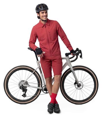 Surchemise été cyclisme gravel homme Stoneway Red Rouge