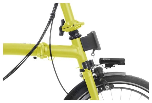 Brompton C Line Explore Mid Brompton Bicicleta Plegable 6V 16'' Yuzu Verde Lima