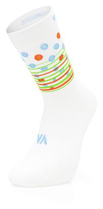 Chaussettes Vertical Mountain Festive Energy Blanc/Bleu