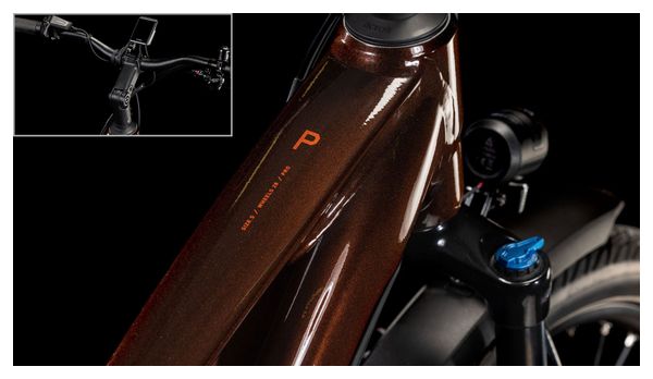 Cube Touring Hybrid Pro 625 Trapeze Elektrische Hybride Fiets Shimano Cues 11S 625 Wh 700 mm Kaneel Bruin Oranje 2025
