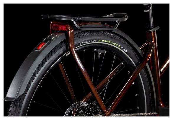 Cube Touring Hybrid Pro 625 Trapeze Elektrische Hybride Fiets Shimano Cues 11S 625 Wh 700 mm Kaneel Bruin Oranje 2025