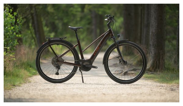 Cube Touring Hybrid Pro 625 Trapeze Elektrische Hybride Fiets Shimano Cues 11S 625 Wh 700 mm Kaneel Bruin Oranje 2025