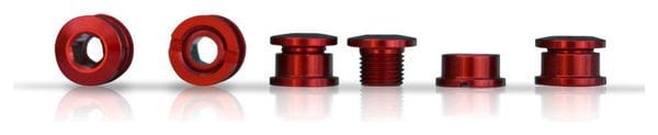 ICE Set of 5 Chainring bolt R-BOLT 8.5 mm Red