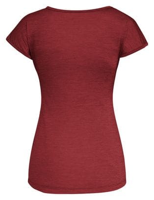 Women's T-Shirt Salewa Puez Melange Dry Bordeaux
