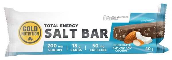 GoldNutrition Total Energy Zoutstaaf Chocolade Amandelen en Kokos 40g