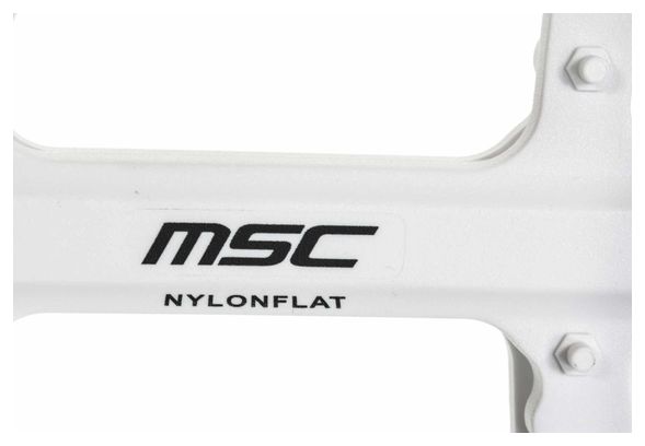 MSC Coppia di White FLAT NYLON Pedali