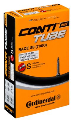  CONTINENTAL Chambre à Air Butyl RACE 28 / 700 x 20/25C Valve 42mm