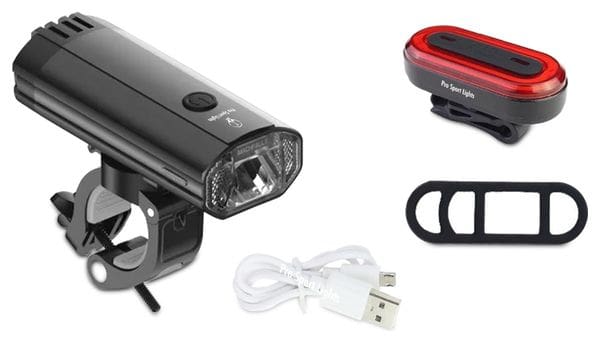 1200 et 100 Lumen Set De Lumières Pour Vélo - USB Rechargeable