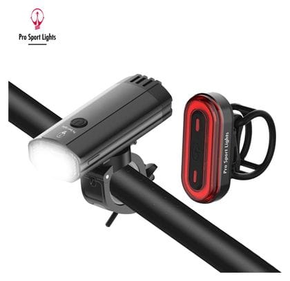 1200 et 100 Lumen Set De Lumières Pour Vélo - USB Rechargeable