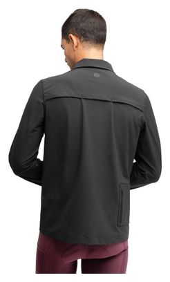 Surchemise été cyclisme gravel homme Stoneway Black Noir