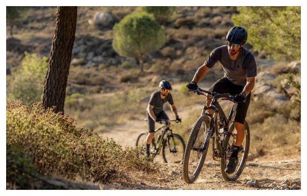 Maillot Manches Courtes VTT Velo Rogelli Adventure Distance - Homme - Gris