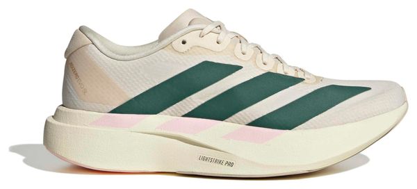 Adidas Adizero Evo SL Woven hardloopschoenen voor dames, wit/groen/roze