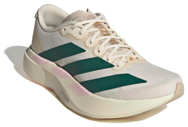 Adidas Adizero Evo SL Woven hardloopschoenen voor dames, wit/groen/roze
