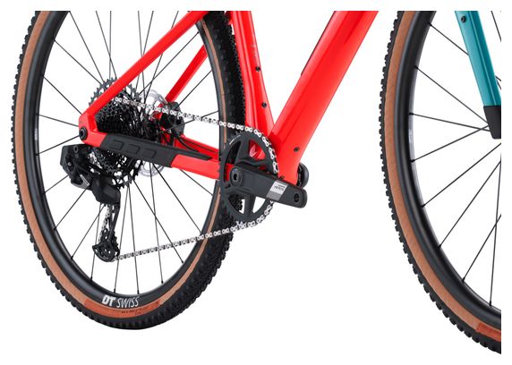 Vélo de Gravel BMC URS Two Sram Apex eTap AXS/X1 Eagle AXS 12V 700 mm Rouge Neon