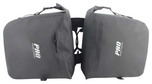 Sacoche Double Vélo 54 Litres Noire Imperméable Avec réflecteurs