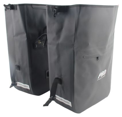 Sacoche Double Vélo 54 Litres Noire Imperméable Avec réflecteurs