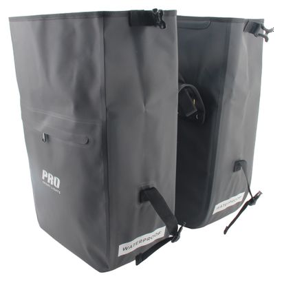 Sacoche Double Vélo 54 Litres Noire Imperméable Avec réflecteurs