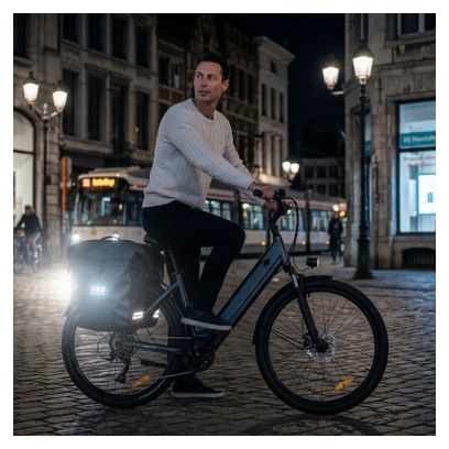 Sacoche Double Vélo 54 Litres Noire Imperméable Avec réflecteurs
