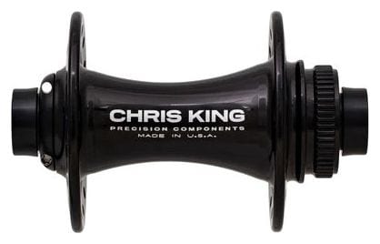 Buje delantero Chris King Boost Centerlock | 28 Agujeros | Boost 15x110 mm | Negro