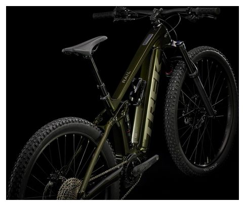 Trek Rail 9.5 Shimano Deore 12V 750 Wh 29'' Olive Green 4" Electric Mountain Bike