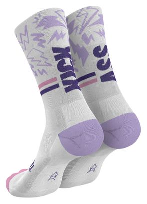 Incylence Ultralight Kickass V4 Socks - White/Purple