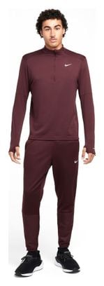 Camiseta térmica con 1/2 cremallera Nike Element Red para hombre